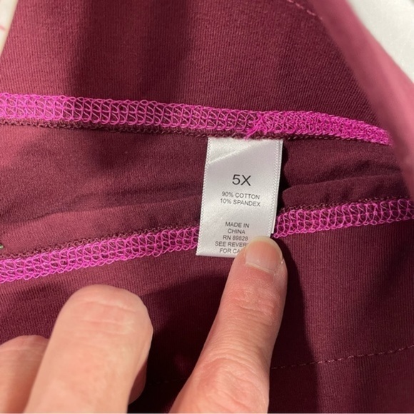 New Logo Lori Goldstein Layers Contrast Stitch Leggings Size 5X - Picture 5 of 9